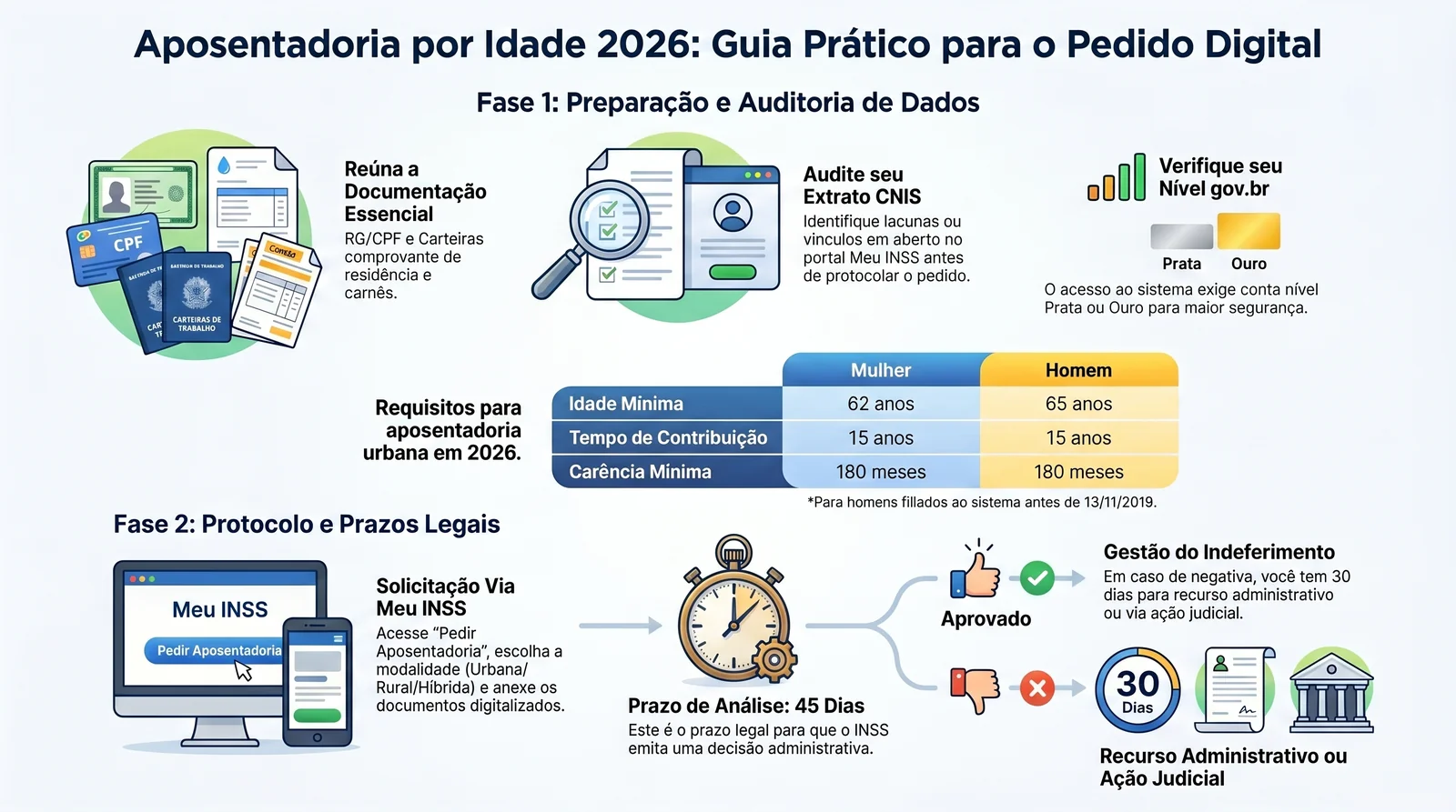 Aposentadoria por Idade 2026: Guia Completo 4 Aposentadoria por idade, passo a passo do pedido pelo Meu INSS em 2026